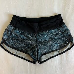 Lululemon Speed Shorts 2.5” Lined Fairisle Multi Black